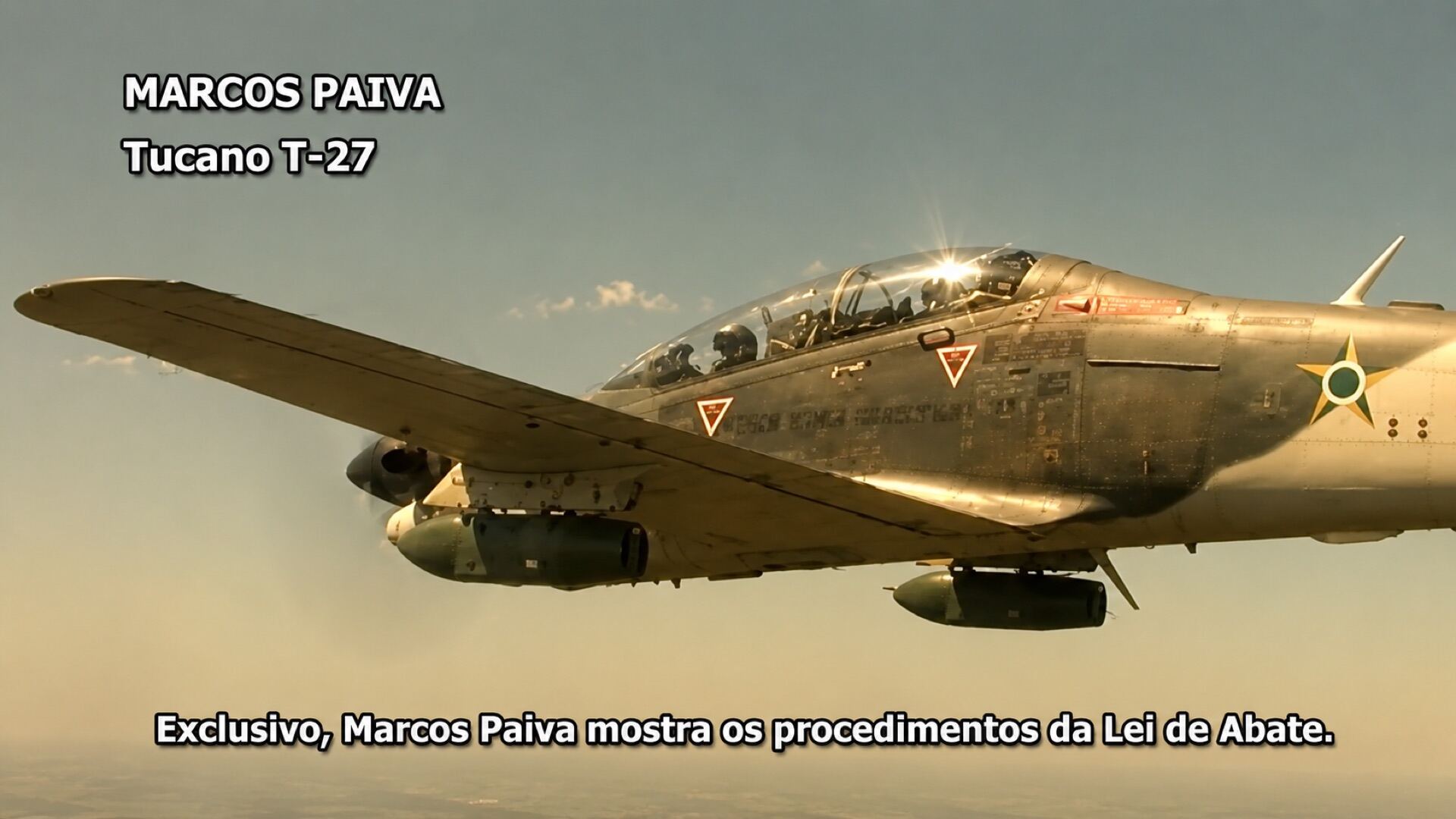 Tucano T-27 na reportagem da Lei de Abate